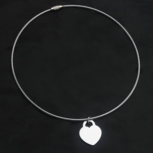Collar con forma de corazón para parejas, colgante con forma de corazón, cadena de AMOR, regalo para enamorados, joyería de moda de acero inoxidable para San Valentín - Product Image 3
