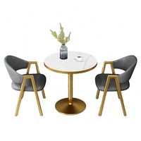 Ensemble Table à Manger 2 Places de Luxe Moderne en Bois MDF pour Maison ou Hôtel, Mobilier de Repas Très Vendu
