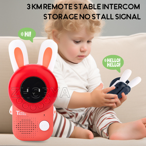 Zhorya 2 pièces Mini talkies-walkies <span class=keywords><strong>Interphone</strong></span> Radio pour enfants 3Km Transmission émetteur-récepteur jouets interactifs pour les enfants - Product Image 2
