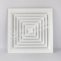 Diffuseur de plafond carré en alliage d'aluminium Grandaire LFD-4D pour climatisation de bureau moderne avec design graphique – Vente en gros
