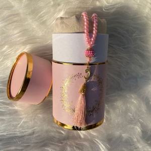 Cajas de Regalo de Lujo con Logotipo Personalizado, Embalajes, Bolsas, Tubo de Papel Redondo con Lámina Dorada para Alfombras de Oración - Product Image 1