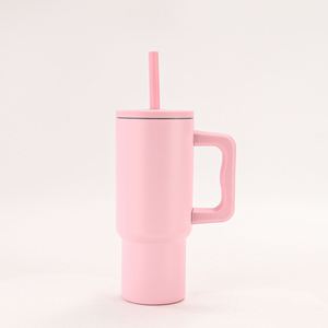 40oz Car <b>Travel</b> H4.0 <b>Handle</b> Tumbler Vacuum <b>Mug</b> Lid Straw Non-Slip Base OEM ODM Custom Design - Product Image 4