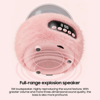 Haut-parleur portable avec subwoofer de 5,4 pouces, longue autonomie de la batterie, 2 micros sans fil et lumières LED RVB