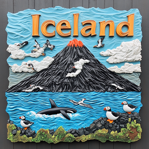 Vente en gros d'aimants de réfrigérateur 3D personnalisés d'<span class=keywords><strong>Islande</strong></span>, souvenirs européens, souvenirs touristiques de villes européennes, cadeaux promotionnels - Product Image 2