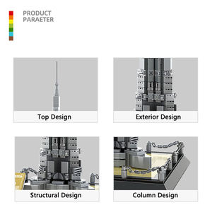 Wange 4222 Dubái, la Torre Burj Khalifa, Escena Arquitectónica Mundial, Atracciones, Bloques de Construcción Unisex, Juego de Juguetes de Plástico Coleccionables - Product Image 3