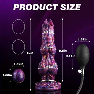 26cm Ovarian Monster Dildo Opblaasbare Anus met 4 siliconen eieren vaginale pomp extreme seksspeeltjes voor zowel vrouwen als mannen - Product Image 4