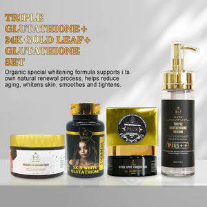 Triple Glutat Set perawatan kulit, asam Kojic pemutih kulit Anti Melanin 24K daun emas + Set Glutathione - Product Image 6