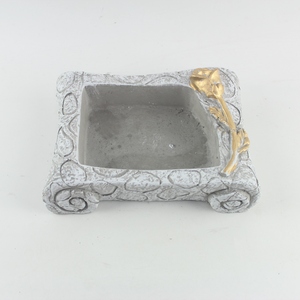 Jardinières modernes et élégantes en ciment, pots à semis pour jardin, balcon, usage extérieur, fleurs d'orchidées artificielles, design suspendu au sol - Product Image 4
