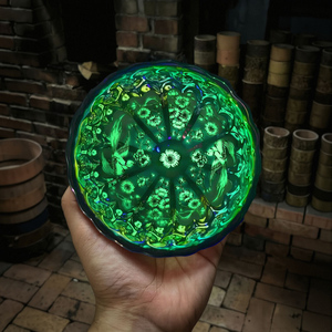 Ensemble de tasses à thé de luxe en gros, design de fleur de lotus à trous dorés, écologiques, réutilisables, bols à thé et à café en céramique chinois de 150 ml - Product Image 3