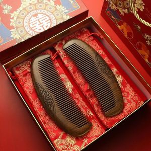 Cadeau de mariage de style traditionnel chinois pour la demoiselle d'honneur, peigne en bois, ensemble de souvenirs, cadeaux de remerciement en gros pour femmes - Product Image 3
