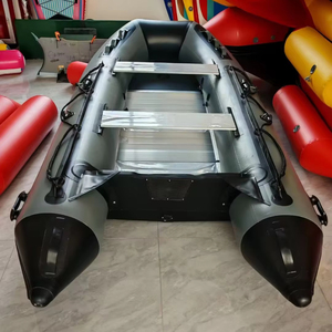 Gommone da Pesca Gonfiabile da 380 cm, Barca di Salvataggio, Barca a Remi per 5-6 Persone, Ideale per Lago, Fiume e Mare Aperto - Product Image 1