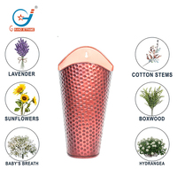 Ensemble de 2 jardinières murales en métal aspect cuivre, 0,8 gallon, pots à fleurs suspendus