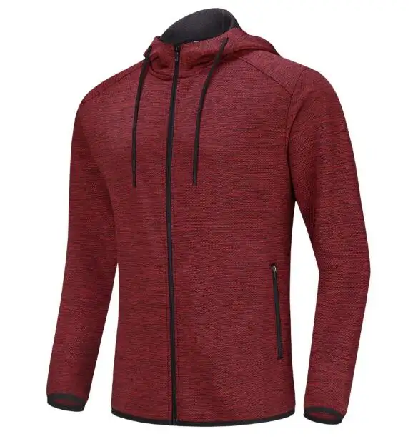 Sweat à capuche en coton POLYESTER brossé pour hommes, pull tricoté, molletonné avec fermeture éclair, nivellement imprimé, OEM