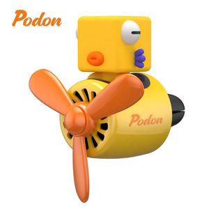 Accesorios de Interior de coche ambientador de aire de coche difusor de hélice giratoria de dibujos animados ventilador de salida de aire automotriz decoración de Perfume - Product Image 3