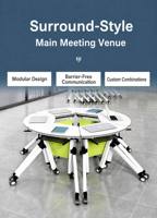 Ensemble table et chaises pliantes pour formation, bureau mobile, style banc long, simple, pour deux personnes, conférence, étude, poste de travail