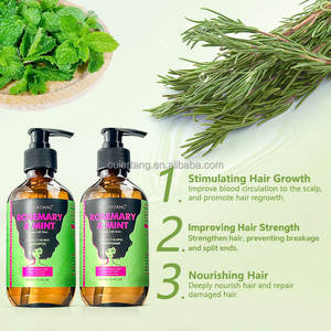 Etiqueta privada Orgánica Natural Anti Pérdida Biotina Romero Menta Crecimiento del cabello Sin sulfato Hidratante Champú y acondicionador Set - Product Image 3