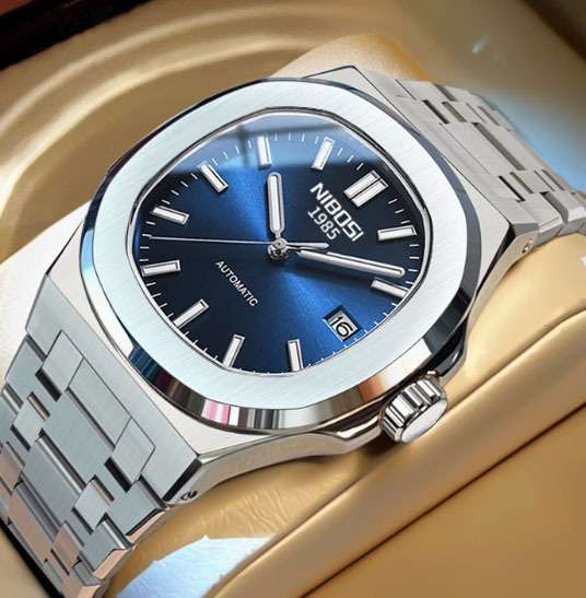Luxury Men Mechanical Watch Genuine Sapphire Steel Strap NH35 Waterproof 10ATM GMT Automatic Business Watch