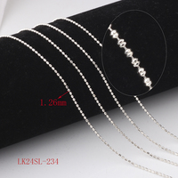 Unique S925 Sterling Silver Double Aplati Perle Chaîne Semi-Fini Barre Chaîne Rouleau pour DIY Collier Bracelet Fabrication de Bijoux