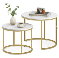 Mesa de Centro Dorada, Mesa de Té de Metal, Estilo Chino Beige, Mesa Auxiliar Clásica para Sala de Estar o Dormitorio