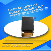 Modul LCD TFT 2.0 Inci Resolusi 176x220 Antarmuka Paralel 8/16 Bit ILI9225G 36-Pin Soldering 3 Lampu Latar LED Jam 6