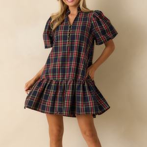 Vestidos Personalizados al por Mayor para Mujer, Elegantes, de Manga Corta, con Mangas Abullonadas, Vestido Casual de Verano para Mujer - Product Image 1