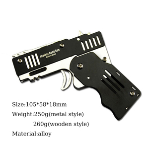 Mini Pistola de Goma Plegable de Metal con Capacidad para 11 Disparos, Llavero, Juguete de Tiro, Regalo para Niños, Herramientas para Actividades al Aire Libre - Product Image 2
