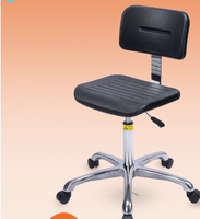 Chaise de laboratoire moderne Xby M14 en polypropylène ESD, réglable en hauteur, avec roulettes pivotantes et dossier, pour hôpital, laboratoire, école