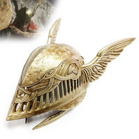 Casco Alado de Malenia con Patrón Animal, de Resina, con Soporte, Técnica Glaseada, Réplica de Accesorio de Cosplay