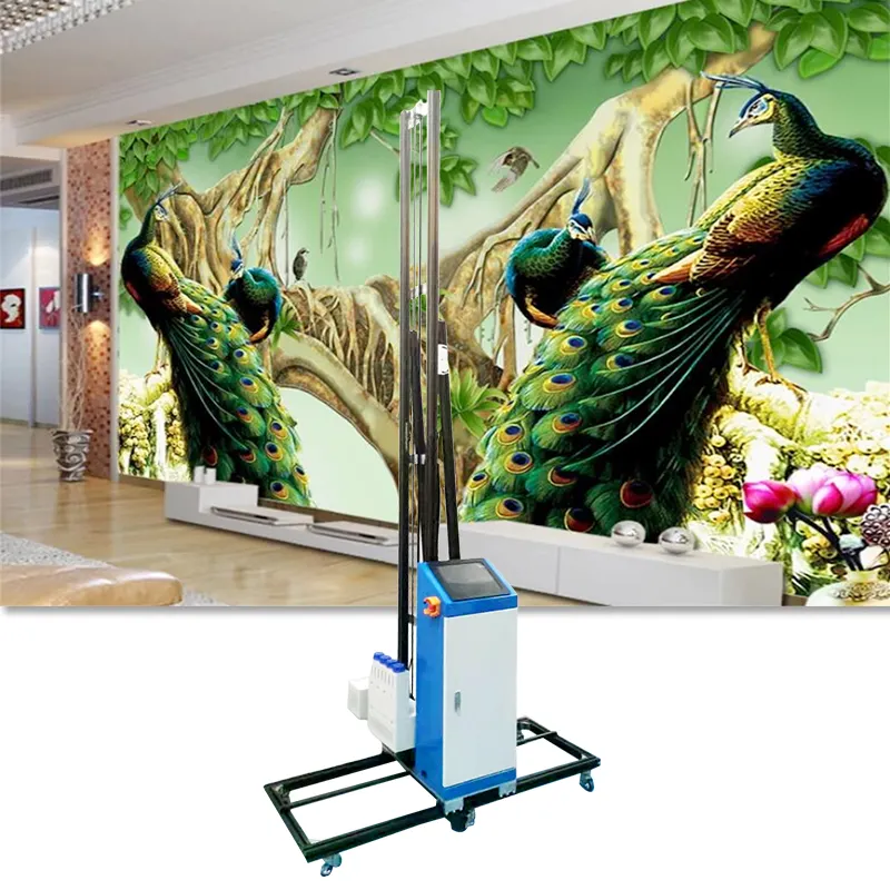 3d 4d 5d Indoor Outdoor Background UV Various printing mural wall Drawing Vertical Printer instead of painting machine