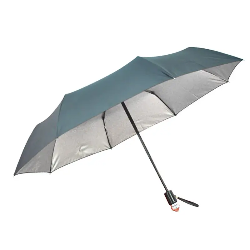 Good Price New Product Auto Open Large Umbrella Silver Coated Uv Protection Umbrella Folding Umbrella With Broken Window Handle
