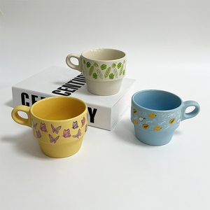 <span class=keywords><strong>Taza</strong></span> de Café de Cerámica Estilo <span class=keywords><strong>Vintage</strong></span> INS, Diseño de Orejas Grandes con Esmalte Colorido, <span class=keywords><strong>Taza</strong></span> <span class=keywords><strong>Personalizada</strong></span> con Estampado Campestre - Product Image 3