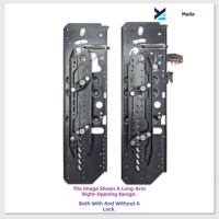 WITTUR ECO Hydra Plus Ensemble de serrures de porte de voiture pour hôtel moderne - Bras long (670 mm) et bras court (520 mm) Ouverture gauche/droite