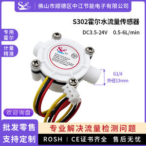S302 Hall Effect <b>Water</b> <b>Flow</b> <b>Meter</b> G1/4 Small Diameter Electromagnetic Sensor for Pure <b>Water</b> Machines RO Systems - Product Image 5