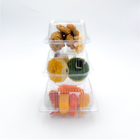 Contenants d'emballage alimentaire en plastique transparent jetables personnalisés en gros pour les collations, les pâtisseries et les desserts