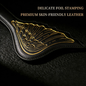 FUN SM Nouvelle pagaie en cuir pour fessées, jouet de discipline BDSM pour soumis, style Dark Fallen Angel pour 18+ - Product Image 3