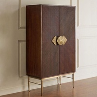 Armoire à vin en bois massif de luxe français de haute qualité, meuble de salon pour bar