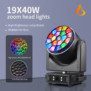 AICPOSE - La Mejor Lámpara de Cabeza Móvil LED RGBW 4 en 1 de 19 x 40 W con Efecto Ojos de Abeja para Discotecas, Bares y Escenarios, Luz DMX - Product Image 3