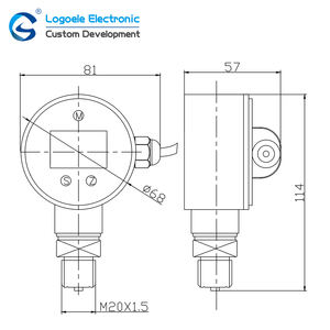 LCD digitaal display 4-20mA vloeistofdruktransmitter voor het meten van vloeistofdruk - Product Image 2
