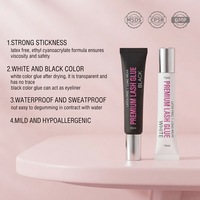 Colle à cils personnalisée avec logo, formule douce, 3/5/10/15/20/30 ml, sans latex, pour peaux sensibles, séchage rapide, longue tenue, adhésif pour cils