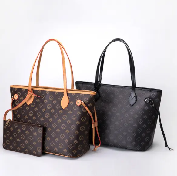 Mode Afdrukken 2 Stuks Set Tote Bag Handtassen Dames Sling Bag Casual Draagtas Voor Kantoorbediende