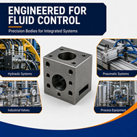 Bloc de collecteur de soupape en laiton et acier usiné sur mesure par CNC pour équipement de contrôle pneumatique et hydraulique, pièces de contrôle de fluides