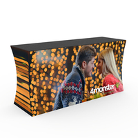 Table pliante portable légère de haute qualité avec support d'affichage et publicité personnalisée pour les salons professionnels et les expositions