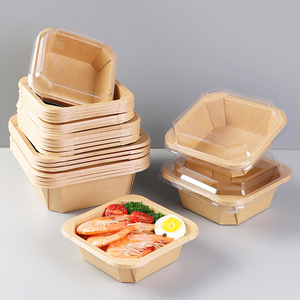 Giấy kraft bền tùy chỉnh in Takeaway thực phẩm an toàn tùy chỉnh thủ công bao bì thực phẩm hộp các tông cho bánh và đồ ăn nhẹ - Product Image 1