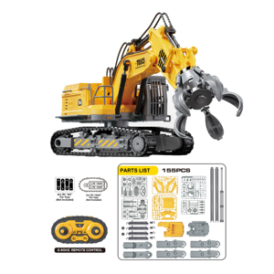 Vendita calda Diy stelo blocco di costruzione Kit <span class=keywords><strong>2</strong></span>.4Ghz radiocomando di ingegneria camion gru costruzione gioco Set per bambini ragazzi - Product Image 5