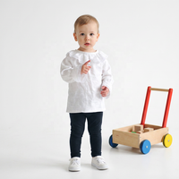 Hauts décontractés vierges haut de gamme pour enfants, vêtements intérieurs tricotés unis pour bébés, vêtements pour bébés filles à col floral