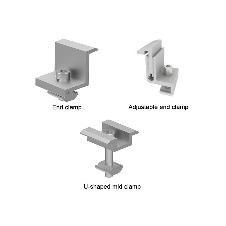 Array Clamps Universal Solar Panel Mid Clamps, Fits 30mm/35mm/40mm Rails, Stainless ...