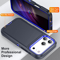 Meilleure vente 3 couches antichoc TPU PC housse de téléphone pour iPhone 14 15 16 Plus Pro Max pour iPhone 17 Air Pro Max étuis de téléphone portable