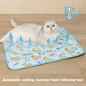 Wholesale Reusable Ice Silk Cooling Mat Anti-Slip Pet Pad for <b>Dog</b> Cat Summer Sleeping - Product Image 2