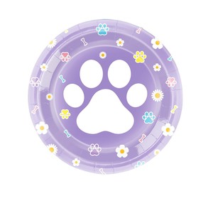 Dog Paw Party Supplies Birthday Decorations Paper Plates Cups Tablecloth Disposable <b>Set</b> For Kids 2-4 Years - Product Image 5