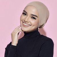ALICE OEM Modal Bonnet Penutup Rambut Dalaman Wanita Turban Elastis Adjustable Ikat Belakang Bahan Jersey Katun Hijab Cap